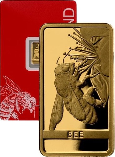2025 Schweiz PAMP Bee Fine 1 g Goldbarren 9999 Goldmünze Swiss Fauna Wildlife - Bild 1 von 5