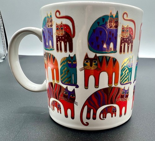 Vintage Laurel Burch Fantastic Felines 1988 Coffee Mug Cup Made In Japan 14 Oz - Picture 3 of 15