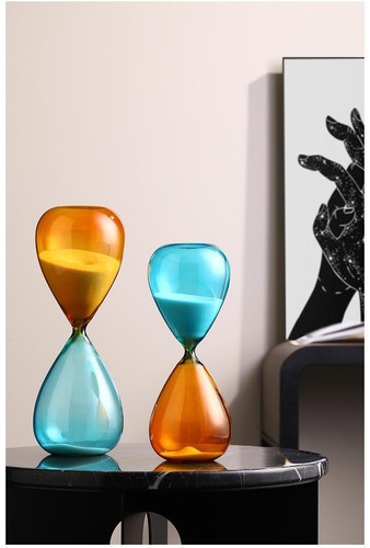 Reloj de Arena 5-60 Minutos Arte Vidrio Moderno Pequeño Multicolor Soporte Libre Novedad Decoración - Imagen 8 de 33