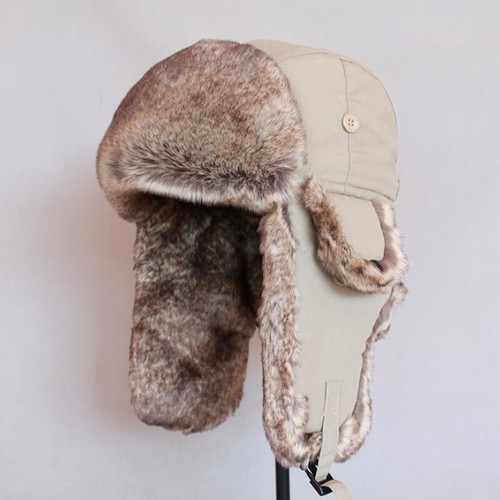 Men Trapper Hat Faux Fur Russian Ushanka Ear Flap Cap Windproof Warm Winter Soft - Picture 5 of 13