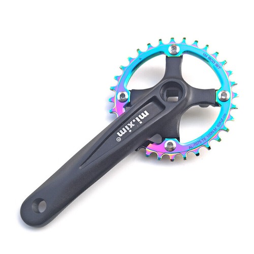 Juego de bielas de una sola velocidad 32-38T 170 mm MTB BMX juego de bielas de bicicleta plato perno 104bcd - Imagen 10 de 15