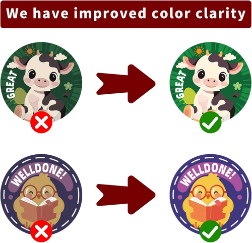 1500Pc Teacher Reward Stickers - 3 Rolls, 24 Designs, 1 Potty Training - Picture 2 of 12