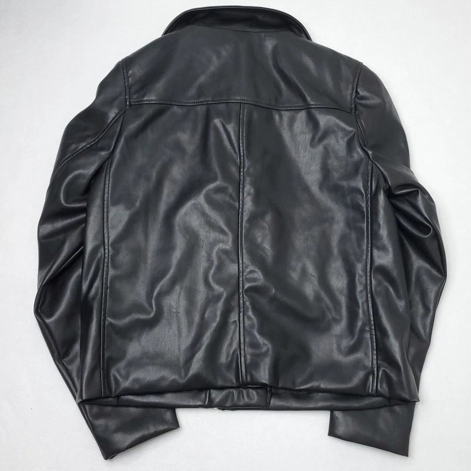 Chaqueta Ci Sono by Cavalini para mujer mediana negra suave cuero vegano motocicleta nueva con etiquetas Foto 2 de 4