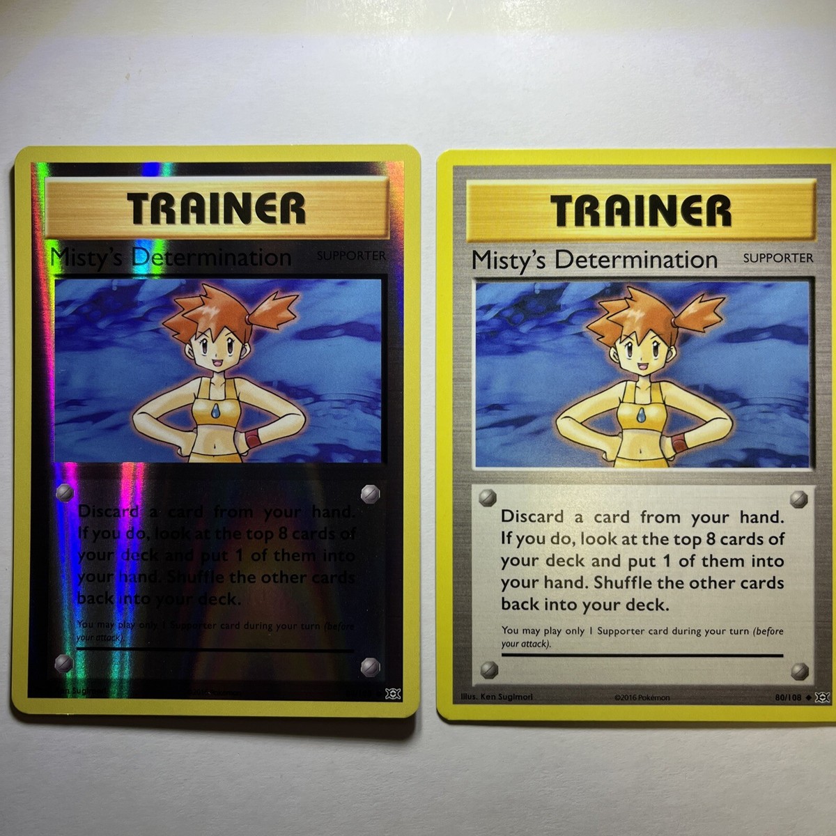 Misty's Determination 80/108 Reverse Holo Foil XY Evolutions