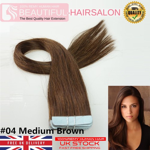 Extensiones de cabello humano Best 8A 14""-24"" en cinta 100 % Premier Remy Reino Unido 31 colores A9 - Imagen 18 de 68