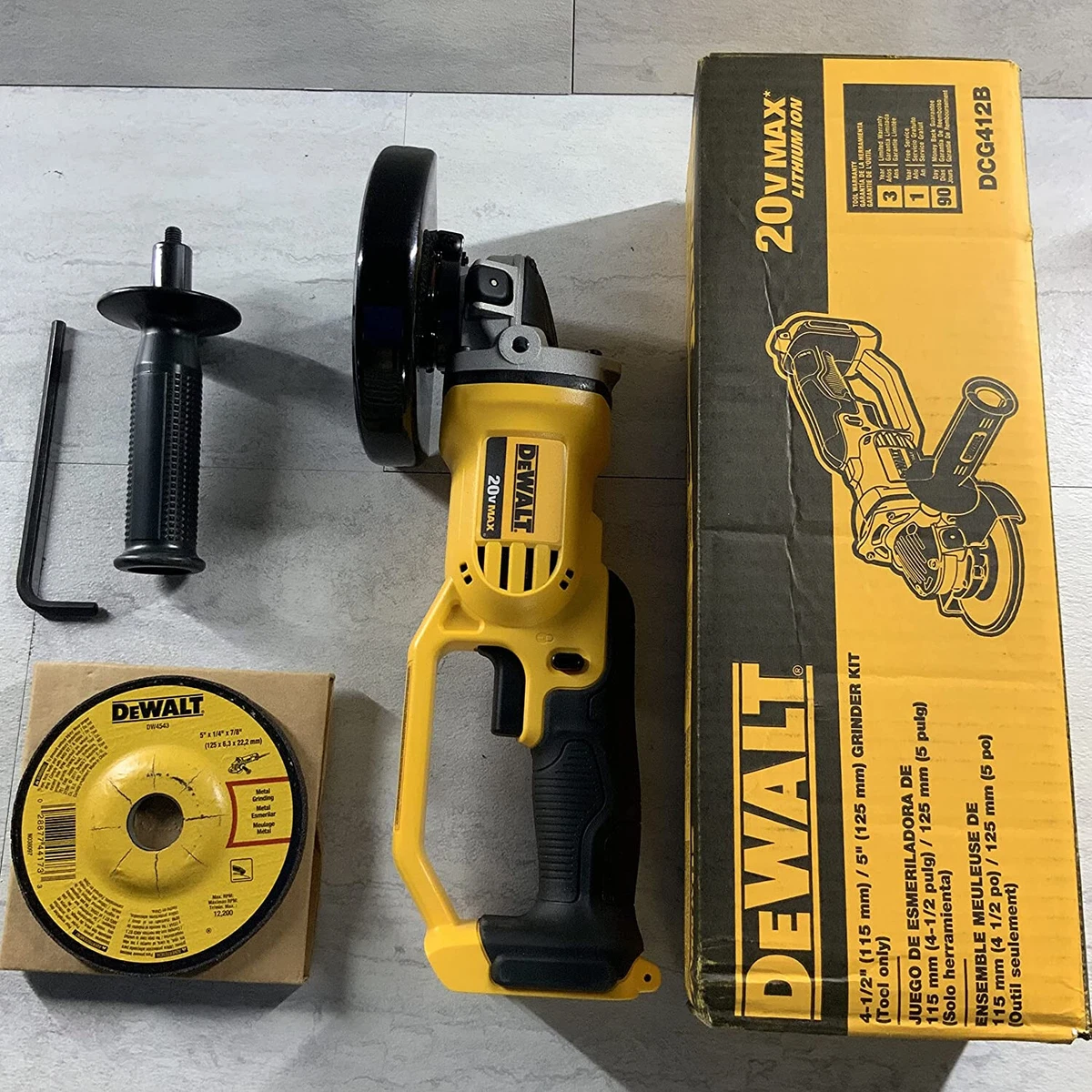 DEWALT DCG412B 20 Volt Max Li Ion 4 1 2