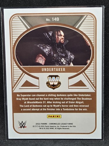 2022 Panini WWE Chronicles Legacy The Undertaker #149 - Picture 2 of 2