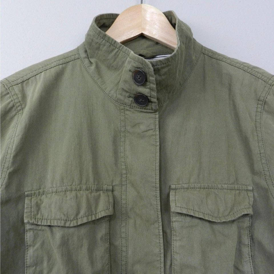 GAP Factory Anorak Utility Jacket Size S Olive Green Cargo Zip Minimalist Basics - Image 3 of 4