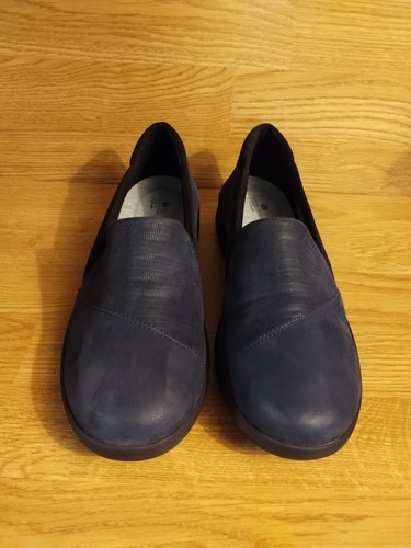 Clark's Cloudsteppers 10 M Cushion Soft Slip On Shoes Navy Blue Sillian 2.0 Moon - Picture 6 of 11