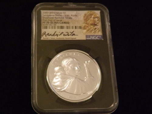 2020 1 $ SACAGAWEA Shoshone Bannock Tribes First Day Of Issue NGC PF 70