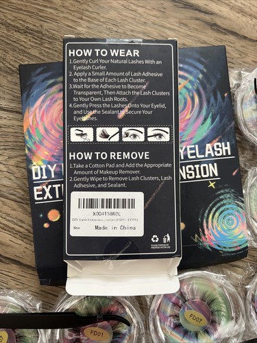 DIY Eyelash Extension Cluster Lashes FD 01 & FD O7 Lot Of 3 Packs Open Pks - Picture 2 of 3