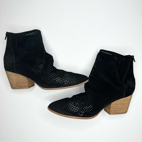 Botines Jeffrey Campbell Janelle de gamuza negros corte láser, 10 - Imagen 2 de 9