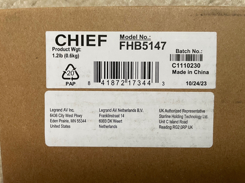 Chief FHB5147 Universal Flachbildschirm Halterung Hardware Kit - Bild 2 von 4