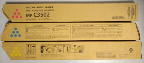 Ricoh MP C3502 Drucker Tonerkassette Set 841736 841737 841738 Neu Versiegelt Posten - Bild 2 von 3