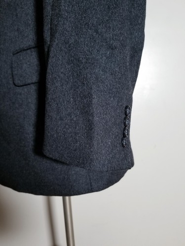48L 48R Jos A Bank Pure CASHMERE Solid charcoal Gray Tweed Blazer jacket coat - Picture 3 of 7