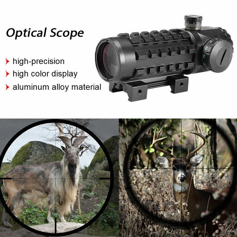 New 3X28 Green Red Dot Cross Tactical Optics Sight Fit 11/20mm Rail Rifle Scopes - Image 4 of 4