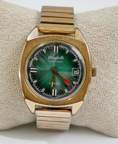 Glashütte Spezimatic watch GUB Kal. 772 green dial - Bild 5 von 13