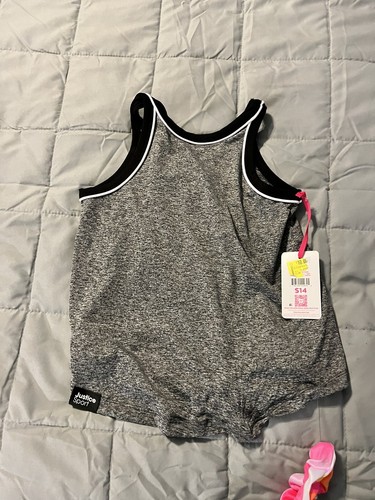 Justice Girls Justice Sport Hineck Tank, Size Medium (10), Grey - Picture 7 of 8