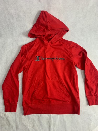 Champion Youth Sweatshirt YM Youth Medium Unisex Children Red Graphic Logo - Picture 1 of 3