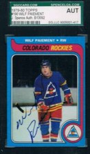 1979-80 Topps #190 Wilf Paiement Rockies JSA Auto