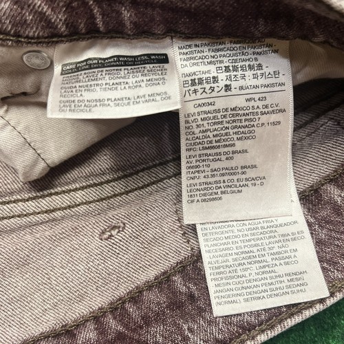 Vintage Levi’s 541 Burgundy Maroon Acid Wash Athletic Taper Stretch Jeans 38x32 - Picture 7 of 11