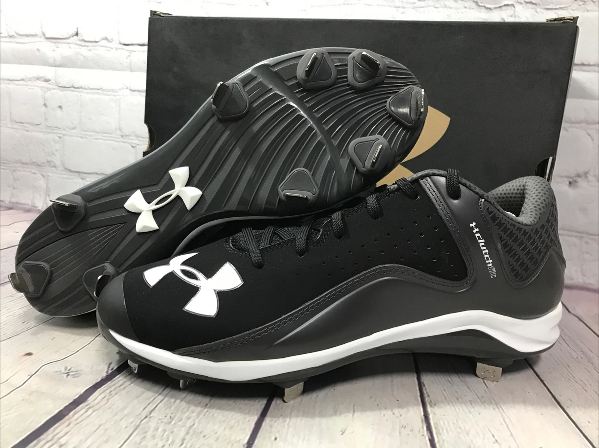 Under Armour Men s Yard Low ST Metal Baseball Cleats Black Size 15