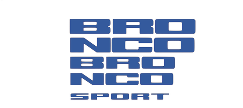 2x Bronco SPORT Stickers Vinyl Letter Grille Overlays Front + Rear Bronco Decals - Picture 8 of 12
