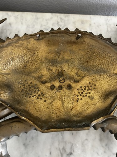 Vintage Extra Large Brass Crab Figure - Picture 6 of 12