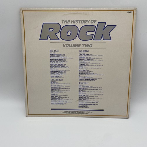 History Of Rock 2 UK Dbl-LP BILL HALEY LITTLE RICHARD FATS DOMINO BUDDY HOLLY - Picture 2 of 3