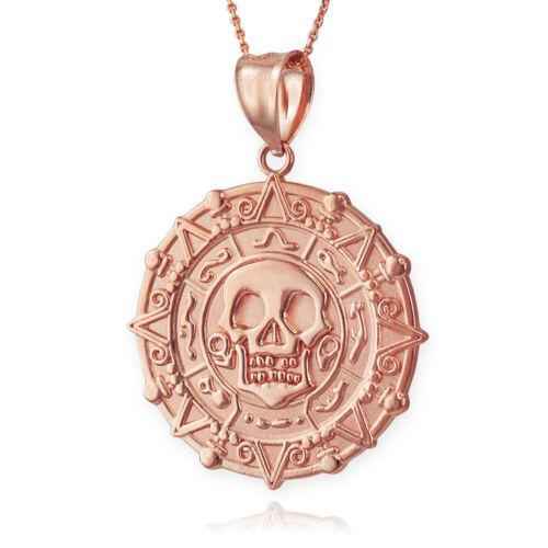 Collar Colgante Calavera Piratas Caribeñas Moneda Azteca Oro - Imagen 22 de 24