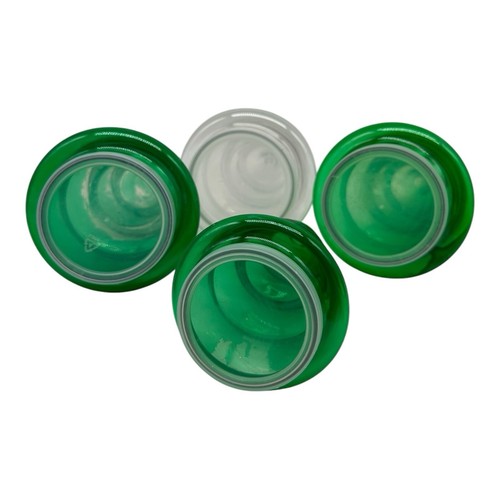 "4 árboles de Navidad rellenables de vidrio vintage ~ 3 verdes 1 transparentes ~ fondo de plástico ~ 6"" - 7""" - Imagen 7 de 8