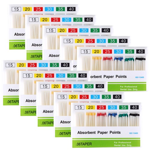 Dental Endo Absorbent Paper Points Color Coded Taper 02/.04/.06 #15-40 - Picture 20 of 56