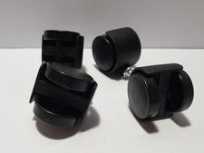 New Set Of 4 Small Roller Plastic Caster Wheels