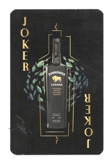 RARE MODERN Zubrowka Czarna Vodka" JOKER Play Card #19