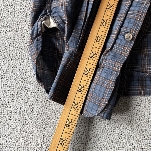 SUITSUPPLY Baumwolle Slim Fit Hemd mit Knöpfen Herren 41-7 16L lang kariert blau braun - Bild 12 von 16