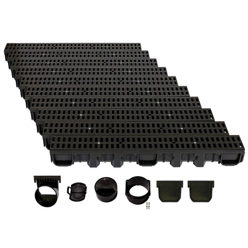 ScarMaxx - Entwässerungsrinne Set - Bodenrinne - Stegrost Classic Schwarz - Bild 1 von 91