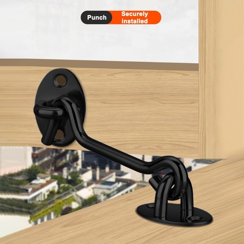 Barn Door Hook Window Latch Weatherproof Construction Easy-release Mechanism - Picture 9 of 12