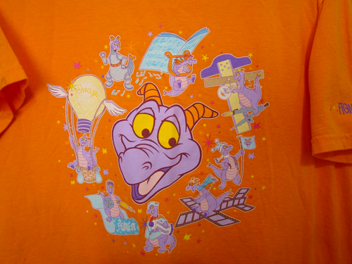 Camisa De Colección Disney Figment Para Hombres XL Naranja Púrpura Dragón Dibujos Animados Gráfico Años 90 - Imagen 3 de 11