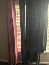 Blue Fabric Curtains 2 Panels Bed Bath And Beyond