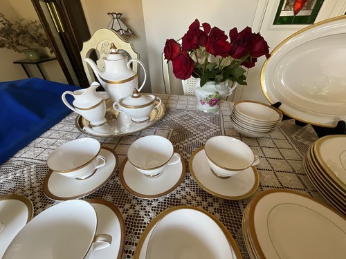 Royal Doulton - Royal Gold #H4980 England - (6 pcs.- 8 place setting) + Serving - Picture 14 of 15