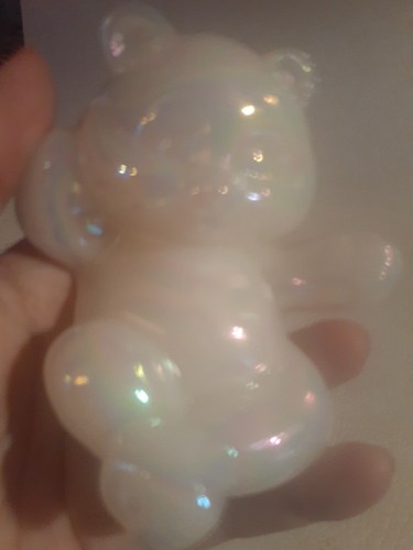 Fenton irisierender weißer liegender Bär 2,5 Zoll H4 Zoll L - Bild 4 von 4