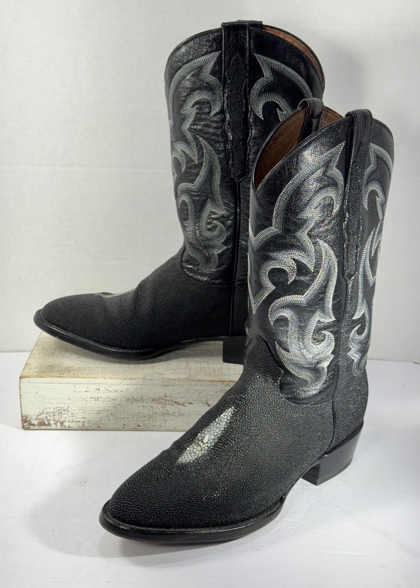 ? SEDONA WEST Western Boots Stingray Black Men display picture 1