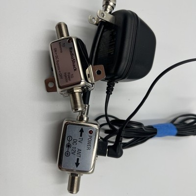 RadioShack DC 12V Injector Signal Booster Amplifier Coax F Type M2