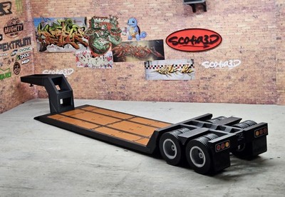 1:14 Scale Lowboy Trailer compatible with Tamiya RC Trucks DIY Unassembled Kit