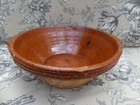 Plat à cassoulet Terre Cuite Vernissée ancien terracotta bon état JATTE Art POP