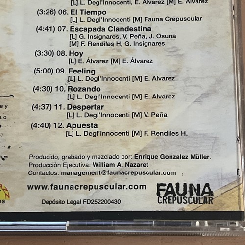 2004 Fauna Crepuscular Camina RARE CD Reggae Ska Pop Rock Venezuela - Foto 5 di 9