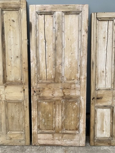 6 x ANTIQUE INTERNAL DOORS - 4 Panel / ANTIQUE PINE - Salvaged / Reclaim Joblot - Picture 5 of 21