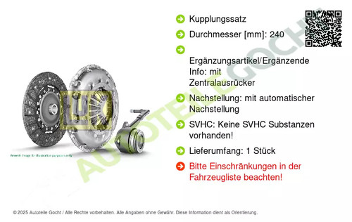 Kupplungssatz Kupplung Kit für Opel Chevrolet Corsa D Astra J GTC Limo Caravan - Bild 2 von 7