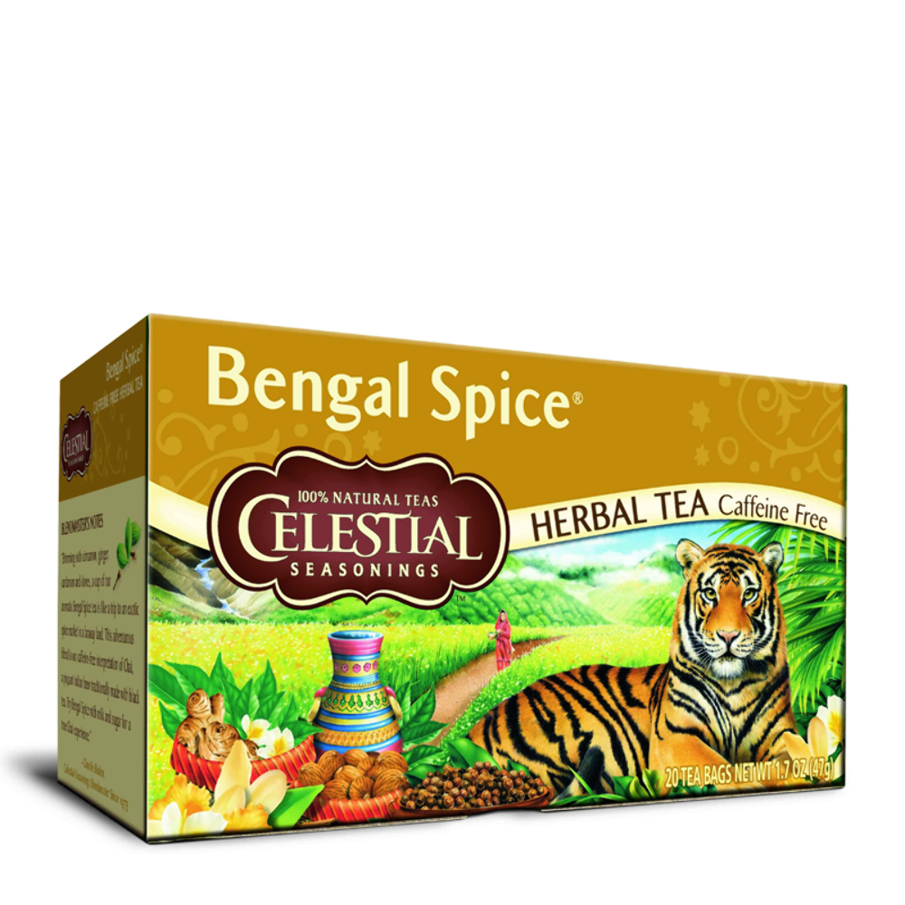 Celestial Bengal Spice Tea 20 Bags Herbal Infusion