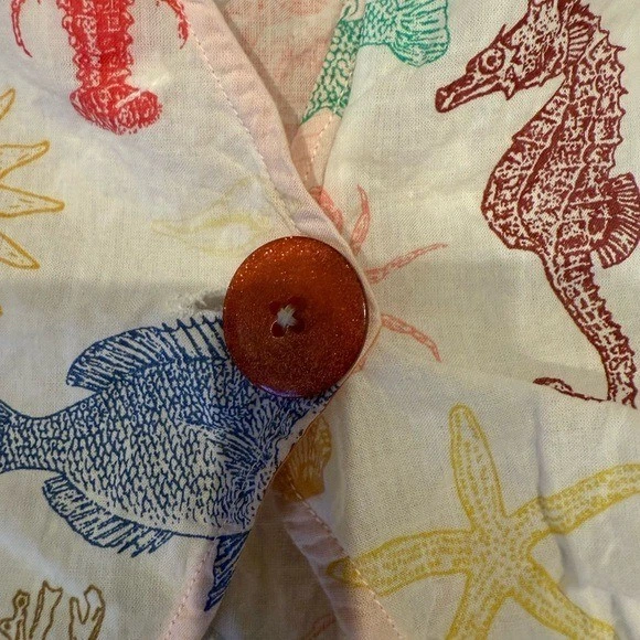 Pink Chicken Ocean Print tank top Girls size 6 Foto 4 de 4